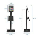 Mount-It! Anti-Theft iPad Tablet Floor Stand Kiosk with Literature Holder