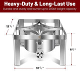 ARC 20QT Stainless Steel Steamer Pot Set, 55,000BTU Stainless Steel Portable Propane Burner for Seafood Crab,Vegetable,Vaporeras para Tamale Steaming, w/Easy-fill Water Spout, Divider and Steamer Rack,Outdoor Cooking