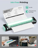 Inkless Printer Compatible with Phone Laptop for Home Use Car School Office, Come with Carry Case