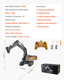 VEVOR Remote Control Excavator Toy, 1:14 Scale Remote Control Digger with Metal Shovel, 22 Channel RC Excavator with Lights & Sounds, Full Functional Construction Vehicles for Kids, Birthday Present