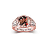 Oseew 2027 Senior Graduation Ring for Women High School Class (Rose Gold)