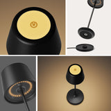 CORDIVA Cordless Table Lamp, Aluminum Rechargeable Dimmable LED Desk Lamp