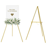 MEEDEN Wooden Easel Stand for Display: Gold Wood Tripod for Poster Board