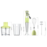 Immersion Hand Blender, UTALENT 5-in-1 8-Speed Stick Blender with 500ml Food Grinder, BPA-Free, 600ml Container,Milk Frother,Egg Whisk,Puree Infant Food, Smoothies, Sauces and Soups - Green