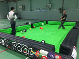 Giant Inflatable Snooker Football,Full Set Human Football Pool Table with 16 Balls,Black Inflatable Billard for Soccer Event Interactive Game (Table+16pcs Balls, 4.8x3.9m 16x13ft)