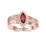 Oseew 2027 Class Ring for Men Women High School Graduation (Rose Gold)