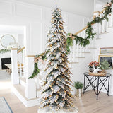 Glitzhome 11ft Prelit Christmas Tree, Artificial Christmas Tree with 700 Warm White Lights