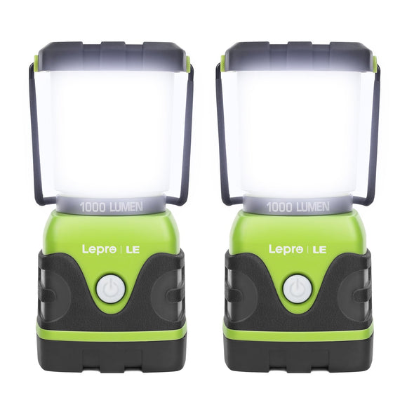 1000LM Battery Powered LED Camping Lantern, Waterproof Tent Light with 4 Light Modes, Camping Essentials Lighting EVER