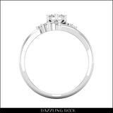 Dazzlingrock Collection 0.50 Carat Center Marquise & Round Lab Grown White Diamond Engagement Ring Set for Women in 925 Sterling Silver Size 8