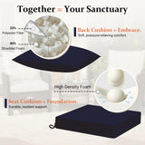 downluxe 24x24 Outdoor Chair Cushions, Waterproof Fade Resistant Patio Furniture Cushions with Handle & Removable Cover