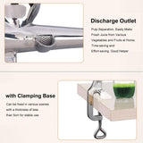 Generic Wheatgrass Juicer, Stainless Steel Portable Pomegranate Juicer Sugarcane Juice Machine Crank Wheatgrass Extractor for Juicing Wheatgrass, Orange, Ginger, Pomegranate, Watermelon Generic