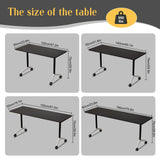 Folding Conference Table with Wheels,2 Pack Conference Room Tables,Mobile Meeting Training Table for Office