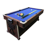 7ft Pool Table Air Hockey 3 in 1 Pool Table Blue Felt - Bullet