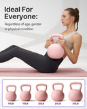 YOTTOY Soft Kettlebell,Kettlebell Anti-Slip Grip Weight for Home Workouts, Kettlebells Set Strength and Safety Guaranteed (15LB-Pink)