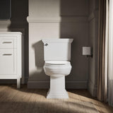 KOHLER K-4774-0 Brevia Elongated White Toilet Seat with Quick-Release Hinges And Quick-Attach Hardware For Easy Clean, White