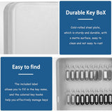 Secure Steel Key Cabinet with 60/80 Hooks, Rounded Corner Design, Easy Installation - Ideal Key Management Solution for Home and Office Organization