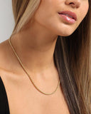 Porment 2.5mm Dainty Rope Necklaces for Women & Men Stackable 14K Gold Chain for Men Simple Trendy Womens Necklaces Waterproof Non-tarnish Gold Jewelry Unisex Gift Lifetime Quality