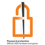 5TB My Passport Portable External Hard Drive with password protection and auto backup software, White Western Digital