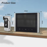 WOLILIWO Video Intercom System, 7 Inches Wired Video Doorbell Camera with Monitor, Wired Video Door Phone HD Camera Kits Support Unlock, Monitoring, Dual-Way Intercom for Villa Home Office Apartment