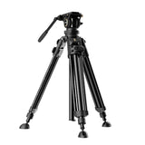 SmallRig AD-50Pro Heavy Duty Video Tripod, Carbon Fiber Lightweight Tripod with FreeSpeed One-Step Height Adjustment, Fluid Head, Dual-Mode QR Plate, Center Column, Weight 7lb, Load up 13.2lb