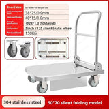 Heavy Duty Foldable Push Cart Dolly Industrial Utility Easy