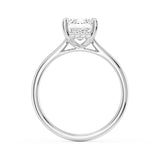 MSBLUE® 2 CT Size 6 Emerald Cut Moissanite Engagement Ring with Hidden Halo