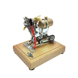 MechPuConToy Engine Model Kit That Works, Mini Single-Cylinder Four-Stroke Engine Model for Motorcycles, Physics Science Experiment for Adult