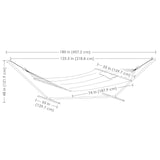 Sunnydaze Quilted Double Hammock with Stand for Outside - 400-Pound Capacity 2-Person Hammock with Stand - 15-Foot Stand - Mountainside