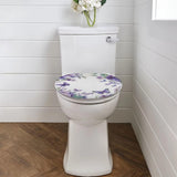 Cugasmaru Elongated Toilet Lid Cover Butterfly Purple Toilet Lid Covers for Bathroom 17 X 14 inches Standard Fits Most Round Elongated and Oblong Lids Accessories Decor