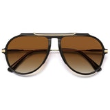 SOJOS Retro Oversized 70s Aviator SunglassesWomen Men SJ2693 Brown