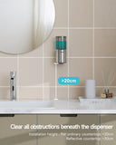 AIKE Automatic Wall Mount Liquid Soap Dispenser for Home and Commercial Bathroom 13.5oz IPX7 Waterproof,Brushed Stainless Steel