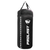 PROLAST 4 Ft 135 Lb XL Heavy Punching Boxing Bag for Adults, MMA, Martial Arts, Muay Thai, Kicking, Strength Training Equipment, Unfilled, New Edition Logo, Black