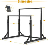 Bongkim Dip Bar, Heavy Duty Dip Station with 7 Height Levels, 800lbs Adjustable Parallel Bars for Tricep Dips Pull-Ups L-Sits Calisthenics Exercises Strength Training for Home Gym Outdoor (Matte black)