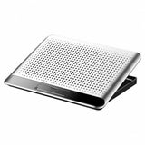 Okiyakusama Laptop Cooling Pad with Six Fans Aluminum Alloy Stand for Heat Dissipation Suitable for Home Office Study Desk, Silver