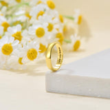 Oseew Customized Gold Band Ring 10k solid Gold For Women/Men Classic Womens Mens Gold Band 4mm Gold Wedding Band Ring Engagement Ring Birthday Gift