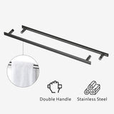 ENSO SENKA 60" W x 58" H Semi-Frameless Bypass Sliding Bathtub Shower Door, Easy-to-Clean Treated Clear Tempered Glass, Matte Black