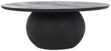 SAFAVIEH Couture Collection Gabribella Black Solid Wood Round Coffee Table