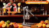 juice.Hand Press Juicer Machine, Manual Orange Juicer and Professional Citrus Juicer for Orange Juice Pom Lime Lemon Juice,Home and Commercial Extractors Squeezer, Easy to Clean, Gray