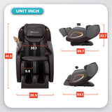 Massage Chair,Full Body Zero Gravity SL Track Massage Chair Recliner Chair with Smart Large Screen Bluetooth Speaker Built-in Heat Therapy Foot Roller Air Massage System for Home Office,Grey