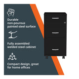 Lorell LYS SOHO Box/File/File 3-Drawer Mobile File Cabinet