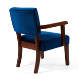 FAGAGA Velvet Accent Chairs Set of 2, 2 Solid Wood Armchairs with Table