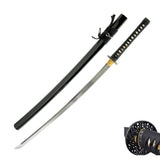 Hand Forged 1045 Carbon Steel Damascus Geometric Katana Full Tang Sword