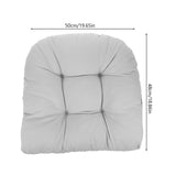 2pcs Portable Chair Cushion Polyester Ergonomic Pad with Fixing Strips