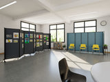 Versare Straightwall Sliding Portable Wall Partition | Freestanding Office Dividers | Locking Wheels