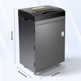 Wingwise 24 Hours Runtime Industrial Paper Shredder, 21.1 Gallons Wastebasket, 12-Sheet Micro Cut