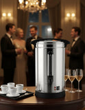 TROPOW 100 Cups Coffee Urn - 14L Commercial Coffee Maker with Hot Beverage Dispenser and Keep-Warm Function,Coffee Pot for Events,Offices,Parties and Catering,Sliver