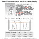 ZKK Kitchen Food Waste Disposers 370W Garbage Processor Disposal Crusher Stainless Dteel Grinder Household Kitchen Food Waste Wet Waste Disposal red
