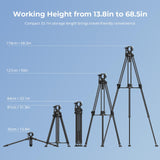 SmallRig AD-50 Max Heavy Duty Video Tripod, 68.5" Carbon Fiber Lightweight Tripod with FreeSpeed One-Step Height Adjustment, Fluid Head, Dual-Mode QR Plate, Load up to 17.6lb