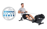 Stamina ATS Air Rower Machine with Smart Workout App - Foldable Rowing Machine with Dynamic Air Resistance for Home Gym Fitness - Up to 250 lbs Weight Capacity Stamina