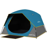 LOYEAHCAMP 4 Person Blackout Camping Tent, Easy Setup Waterproof Family Dome Tent for Camping with Rainfly, Portable Double Layer Large Family Tent for Outdoor Camping&Hiking